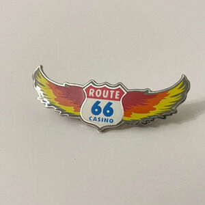 Route 66 Hotel Casino Souvenir Wings Lapel Pin